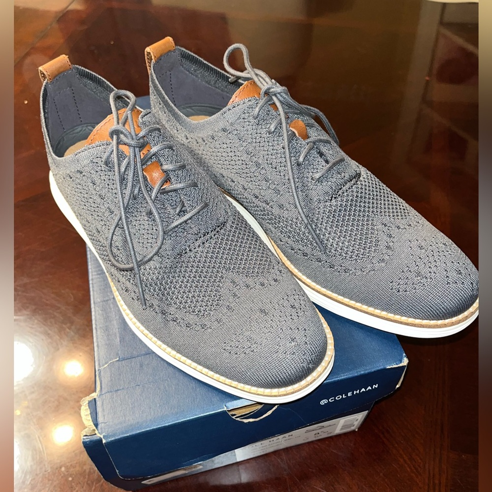 Cole Haan Men's Charcoal Knit Oxfords